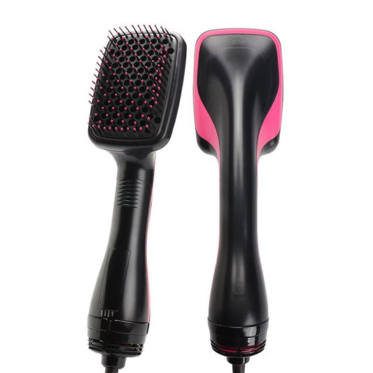 New Arrival 2 in 1 Multifunctional Hot Air Brush Comb Straightener Tangle-Free Hair Dryer Brush